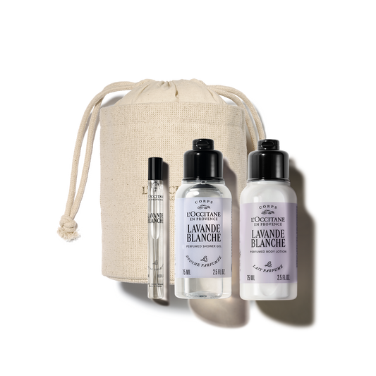 Kedvezményes árú szett  - Lavande Blanche (Fehér Levendula) trió neszeszerben
