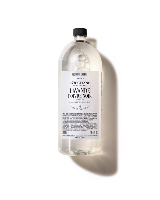 Lavande Poivre Noir perfumed shower gel refill 