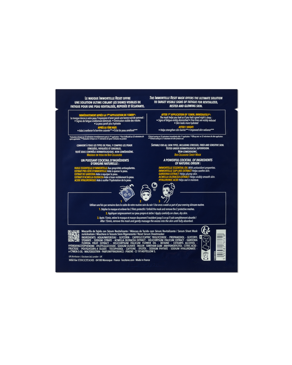 Immortelle Reset Overnight Serum Sheet Mask